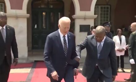 President of Angola Jerks Biden’s Arm to Guide Him During Arrival Ceremony (VIDEO)