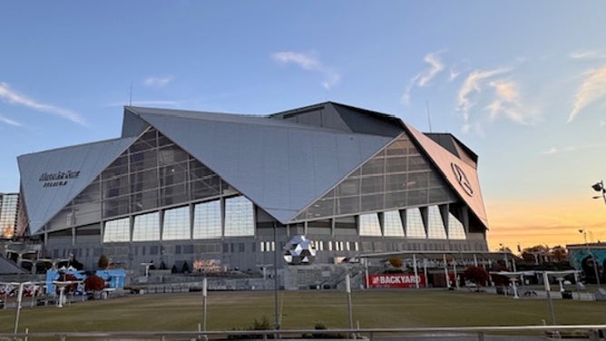 Mercedes Benz Stadium, home of the SEC Championship. Via: Trey Wallace