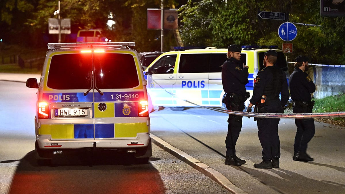 Israeli embassy in Stockholm after a suspected shooting