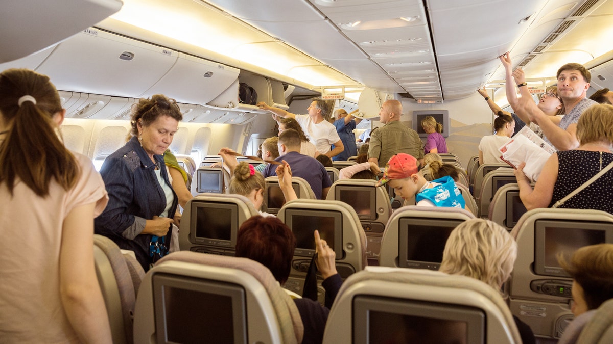 flight passengers boarding