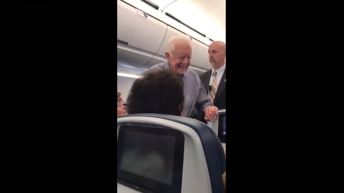 President Jimmy Carter on Delta flight