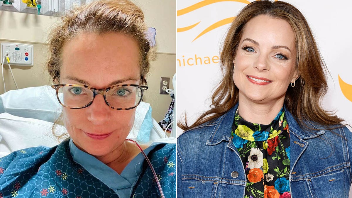 a split of kimberly williams paisley in the hospital/kimberly on the red carpet