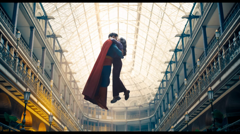 Superman (David Corenswet) and Lois Lane (Rachel Brosnahan) share a romance for the ages in Superman (2025), DC Studios