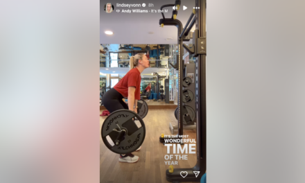 Lindsey Vonn Back In The Gym After First Competition & Christmas Celebration With The Family