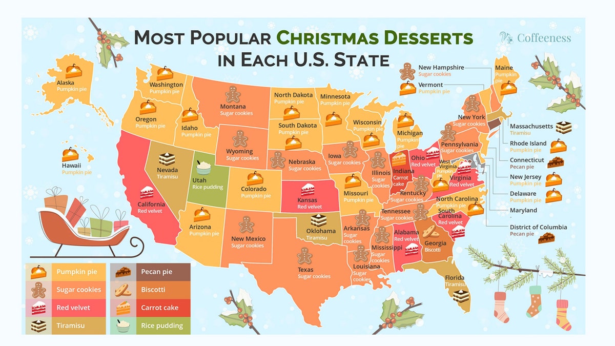 Map of desserts.