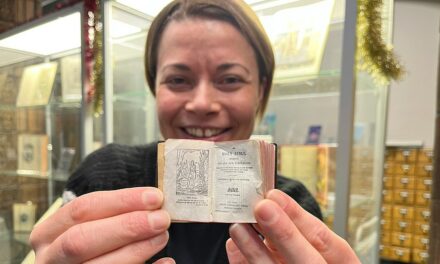 Miniature Bible put on display in time for guests to read the Christmas story