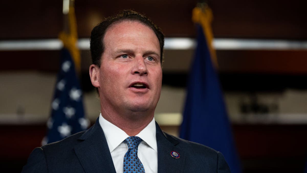 Rep. August Pfluger, R-Texas, participates in the House Republicans news conference in the U.S. Capitol, on Wednesday, May 11, 2022. (Bill Clark/CQ-Roll Call, Inc via Getty Images)