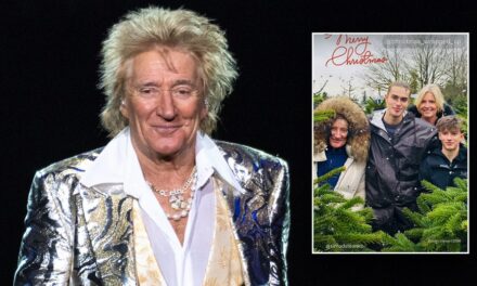 Rod Stewart seen in rare family photo after announcing farewell tour