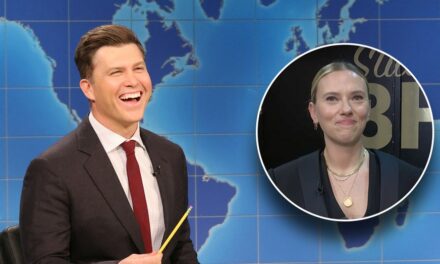 SNL’s Colin Jost uncomfortably tells ruthless jokes about wife Scarlett Johansson as she watches backstage