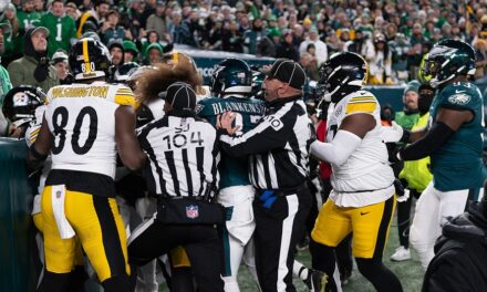 Eagles, Steelers players get into skirmish as rivalry game between title contenders heats up