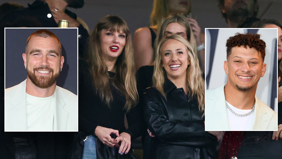 Travis Kelce and Patrick Mahomes' ladies Taylor Swift and Brittany Mahomes celebrate Chiefs win against New York Jets