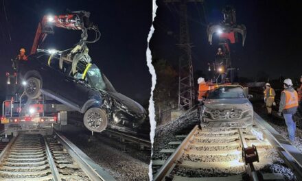 SUV driver’s joyride on New York railroad tracks ends in fiery wreck: police