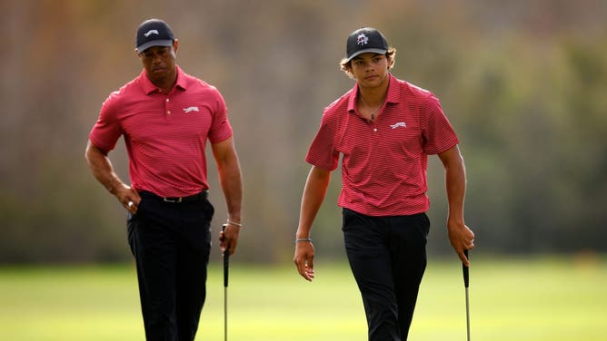 Tiger and Charlie Woods tied for first at the PNC Championship but lost in a sudden death playoff to Bernhard and Jason Langer.