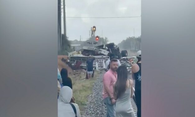 Florida train slams into fire truck, leaving firefighters, passengers injured