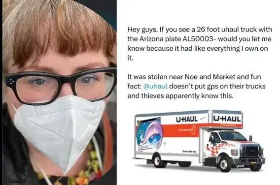 Lol: Defund the Police Activist Begs for Their Help To Recover Stolen U-Haul Truck