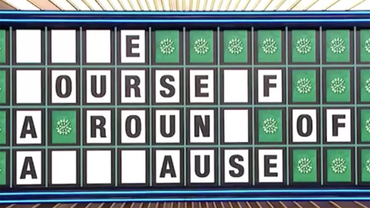 Wheel of Fortune letterboard