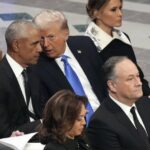 She’s MAD! Check Out the Look on Kamala’s Face When She Spots Obama and Trump Chatting at Carter Funeral