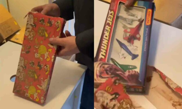 An Illinois man found a Christmas present for himself inside the walls of his parents’ home. His mom and dad had lost it 46 years before.