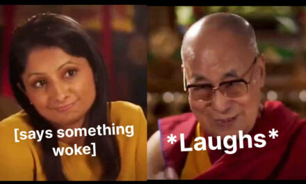 People just discovered this 2019 clip of the Dalai Lama laughing at a woke reporter who wanted him to support mass migration