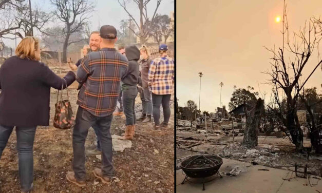 Watch: Los Angeles family goes viral for singing hymns together on the charred remains of their home