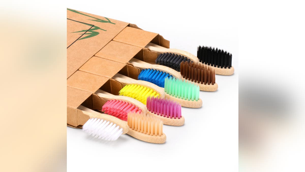 Bamboo toothbrushes can be recycled. 