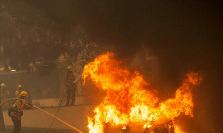 Fire Breaks Out in West Hollywood Off Sunset Boulevard