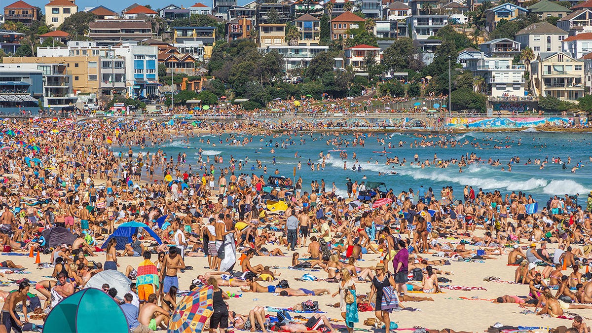 crowded beach