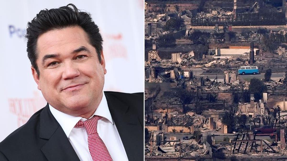 A split of Dean Cain and fire destruction in Malibu