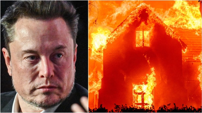 Elon Musk shared a horrifying video showing the aftermath of the fires in Los Angeles. Watch the video. (Credit: Getty Images)