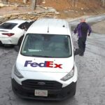 Wild video shows thief brazenly rip package right out of FedEx driver’s arms in Massachusetts robbery