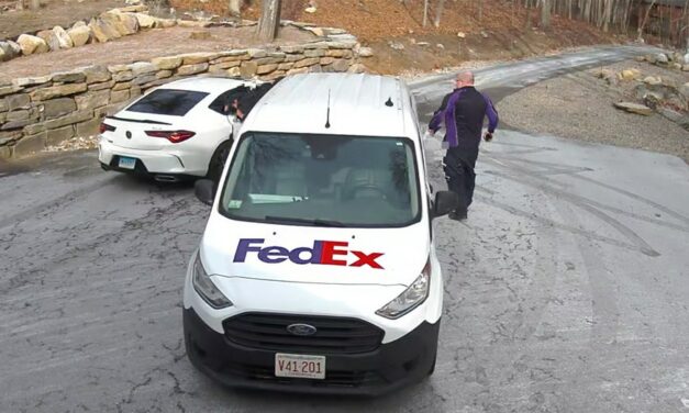 Wild video shows thief brazenly rip package right out of FedEx driver’s arms in Massachusetts robbery