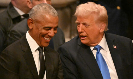 Obama & Trump Acting Like Old Friends At Funeral Has Internet Buzzing