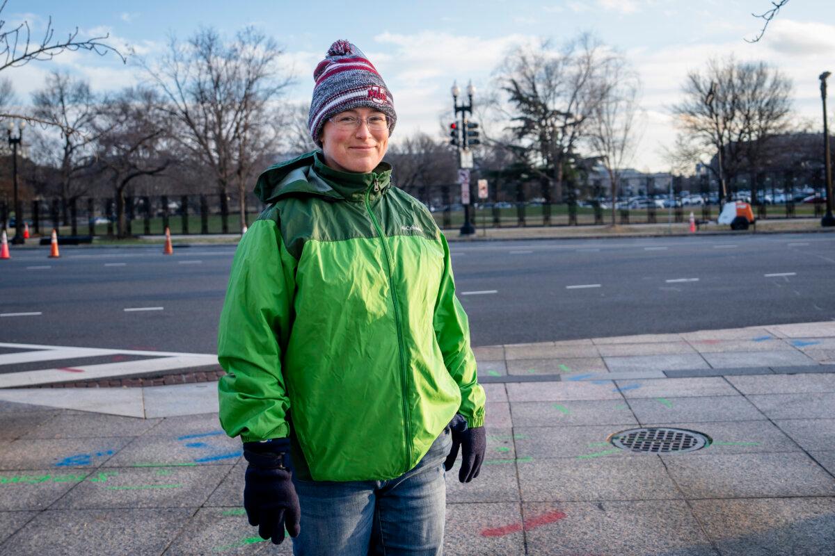 Jessamyn Rissig after an interview with The Epoch Times in Washington on Jan. 2, 2025. (Madalina Vasiliu/The Epoch Times)