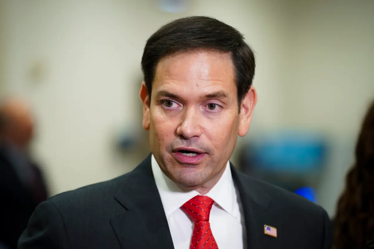 Sen. Marco Rubio (R-Fla.) speaks during a press conference in the U.S. Capitol in Washington on July 11, 2023. (Madalina Vasiliu/The Epoch Times)