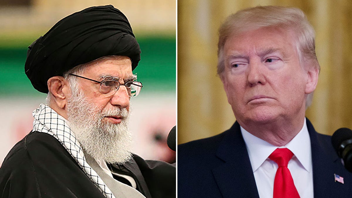 Iranian Supreme Leader Ali Khamenei, left, and President-elect Donald Trump.