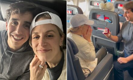 Man proposes to girlfriend mid-flight while thousands of feet in the air