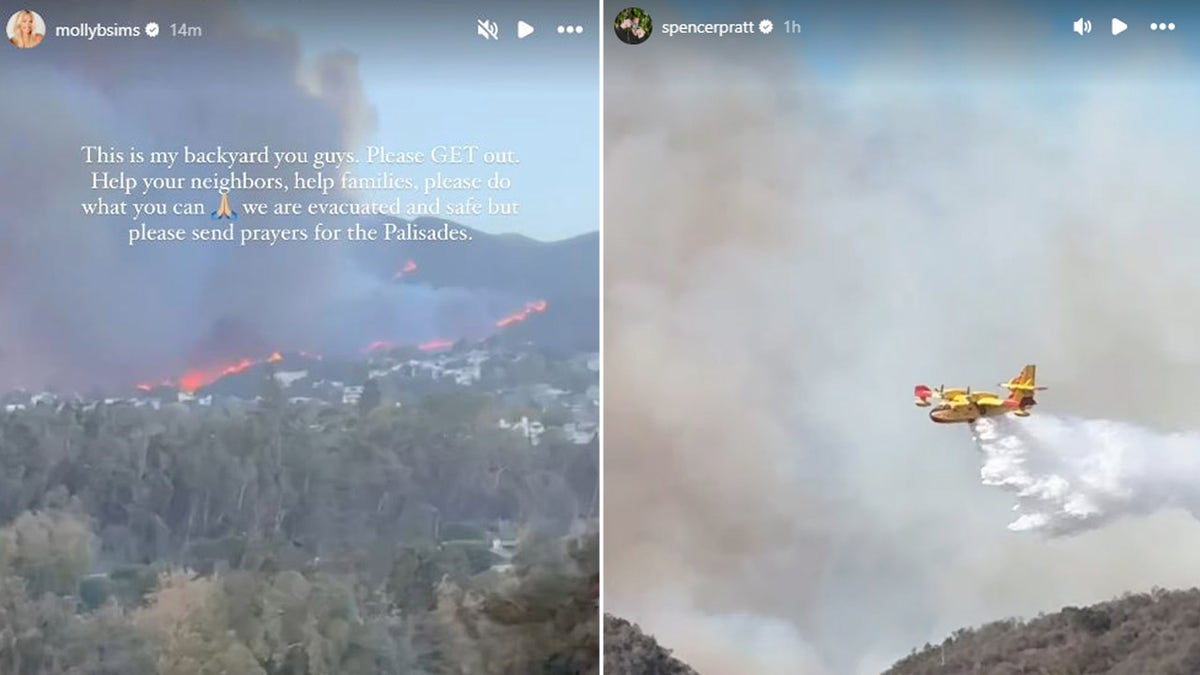 Molly Sims, Spencer Pratt share Palisades Fire videos.