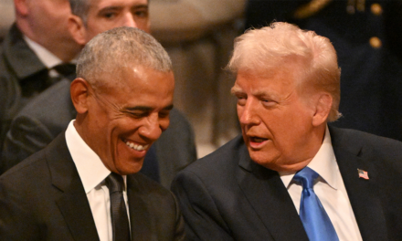 Trump, Obama chatting and laughing at Carter funeral lights up social media