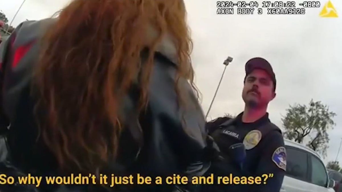 Footage of people arrested in Seal Beach, California