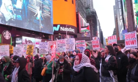 Pro-Palestine leftists swarm Times Square, demand ‘intifada’ hours after ISIS radical allegedly murders 15 in New Orleans