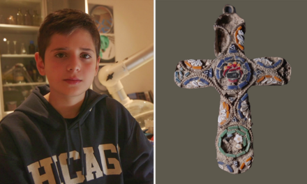 Rare religious cross discovered by child while exploring on school field trip in Jerusalem