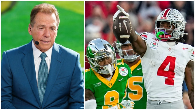 Nick Saban says Oregon football fans should be upset that they had to play Ohio State in the second round of the College Football Playoff.