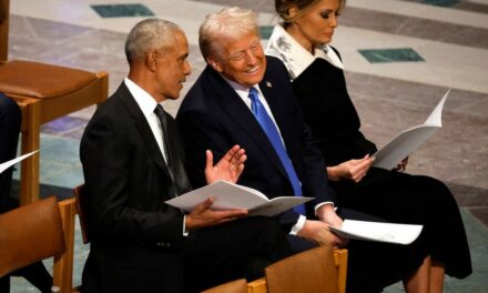 Trump gets chummy with Obama at Carter funeral, leaving Kamala Harris scowling