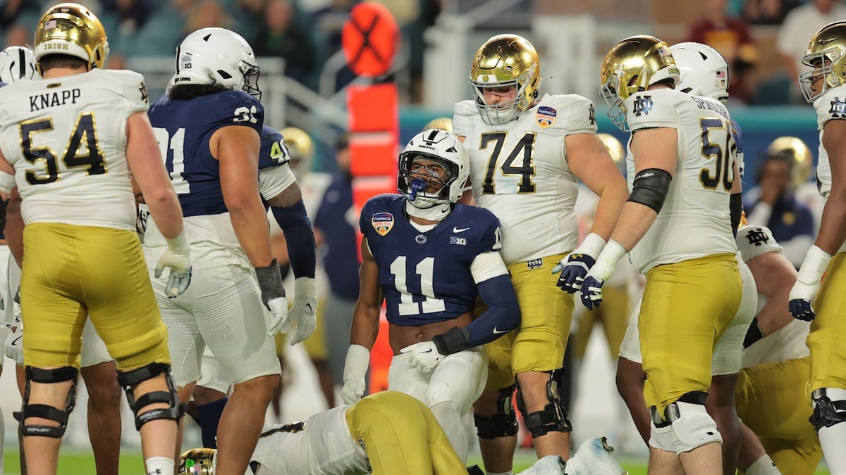 abdul carter with a tackle