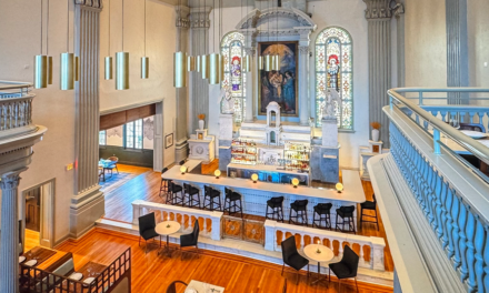 A Maryland hotel has a bar at the altar of a former school chapel, and critics want it moved